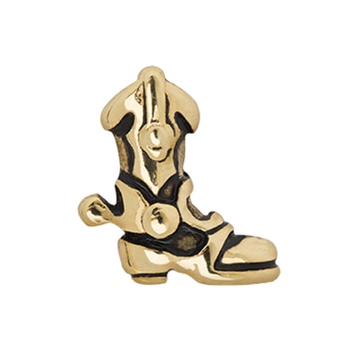 CH1652 Retired Gold Cowboy Boot Charm
