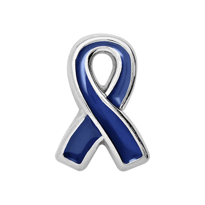 CH2013 Navy Blue Ribbon Charm Colon Cancer