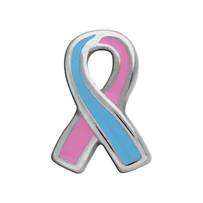 CH2018 Pink & Blue Ribbon Charm Infant Loss and Infertility 