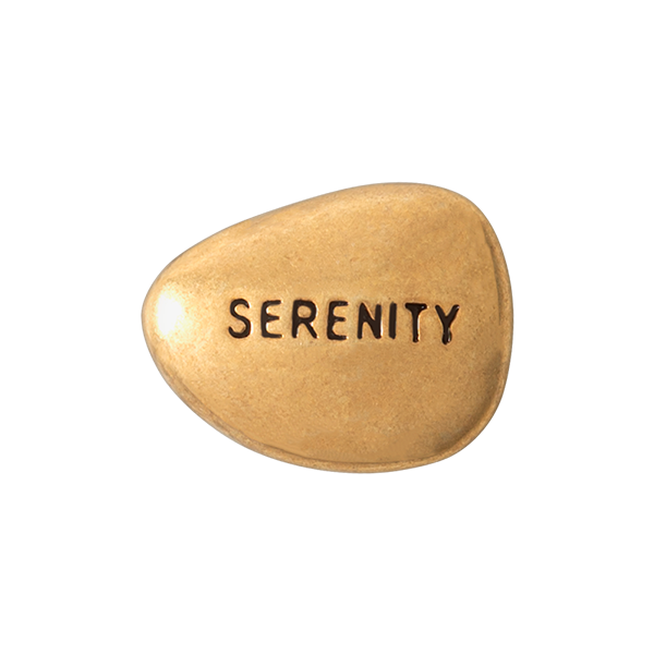 CH4055 Gold "Serenity" Pebble Charm