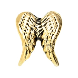 CH5023 Retired Gold Double Angel Wings Charm