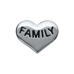 CH6039 Retired Silver "Family" Heart Charm 2nd Edition