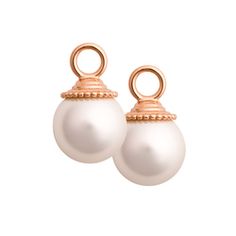 ER2016 Pearl on Rose Gold earring drops