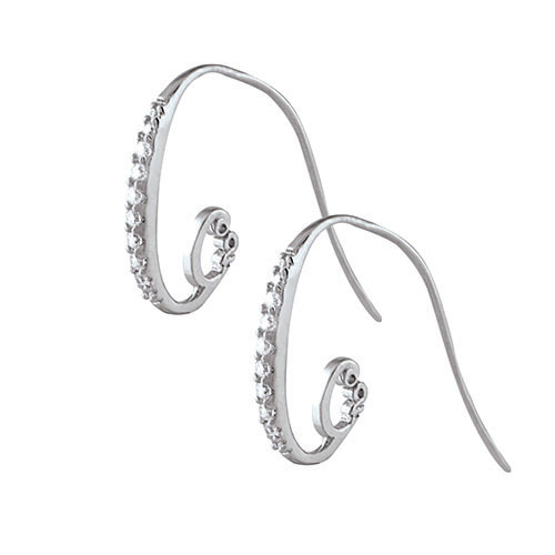 ER2020 O2 Pave Custom Wire in Sterling Silver.  Add drops to complete your look