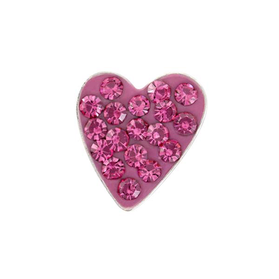 CH3209 Retired Pink Heart Sparkle Charm