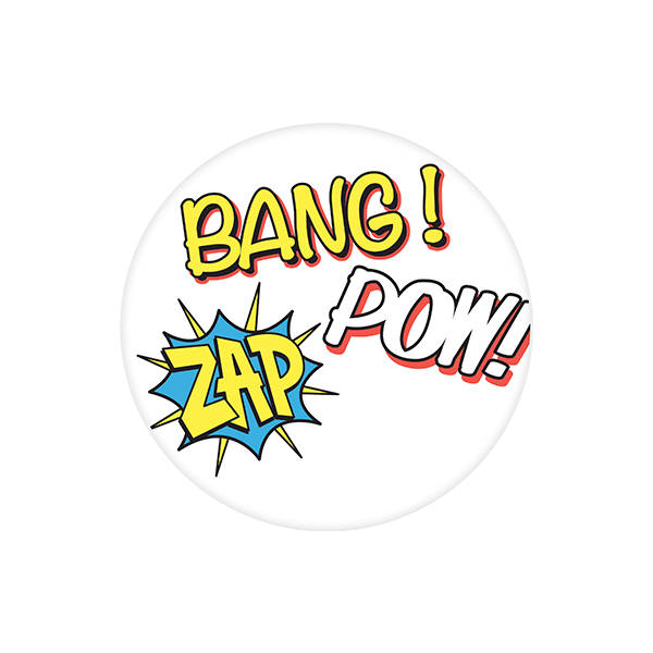 PC2014 Large Justice League "Bang! Zap Pow! Clear Plate