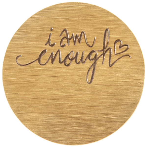 PG9332 Large Gold "I Am Enough" Plate
