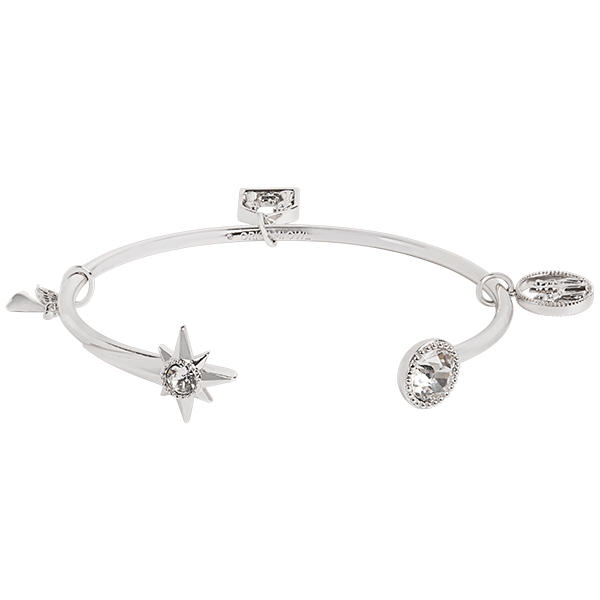 BR6025 Silver Nativity Bangle with Charms