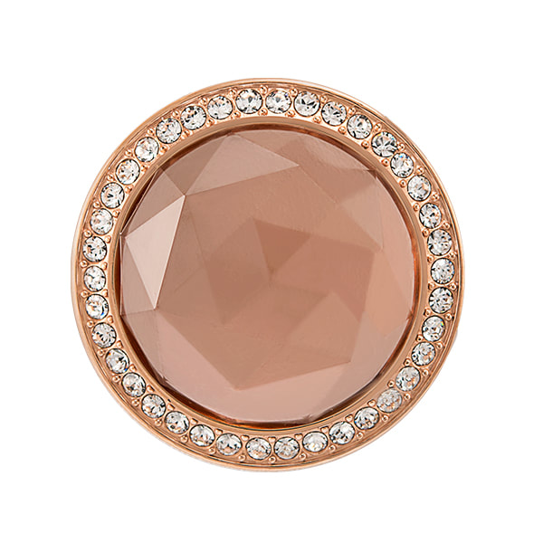 BZ3027 Medium Rose Gold Twist Face with Blush Prism and Clear Crystals