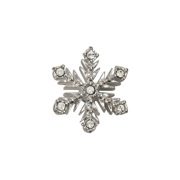 CH0039 Retired Legacy Silver Crystal Snowflake Charm