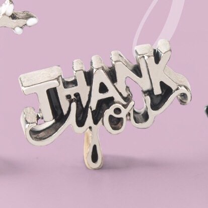 CH0110 Retired Silver "Thank You" Charm