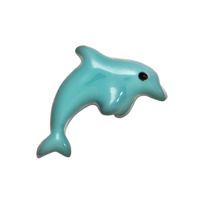 CH1030 Blue Enamel Dolphin