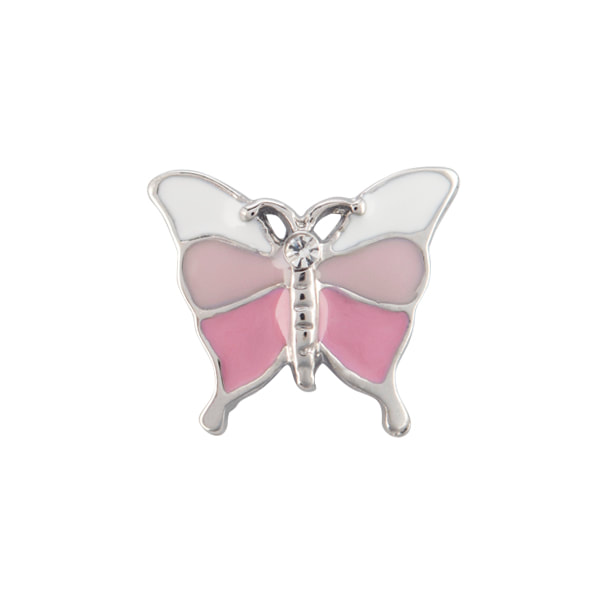 CH1088 Pink Ombre Butterfly Charm