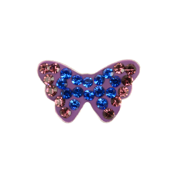 CH1234 Purple & Blue Sparkle Butterfly Charm