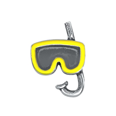 CH1430 Retired Yellow Snorkel or Scuba Mask Charm
