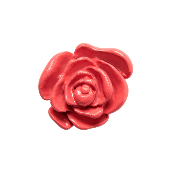 CH1497 Dark Pink Resin Rose Charm. 2nd Generation Rose in Resin. New for 2020