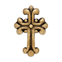CH1504 Retired Gold Celtic Catholic Cross Charm