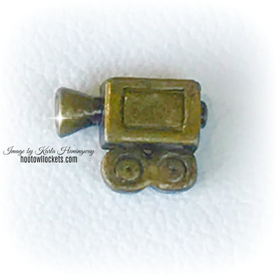 CH1507 Retired and hard to find gold Movie Camera Charm