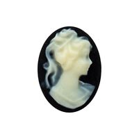 CH1510 Retired and hard to find black cameo charm. 1st Edition in Resin