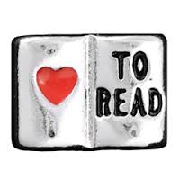CH1603 Retired "Love To Read" Silver Open Book Charm