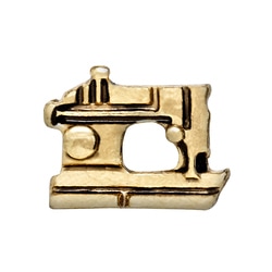 CH1622 Retired Gold Sewing Machine Charm