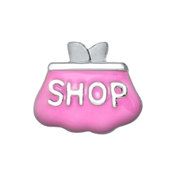 CH1637 Pink "Shop" Handbag Purse Clutch Charm