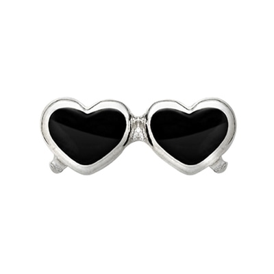 CH1643 Silver Heart Sunglasses Charm