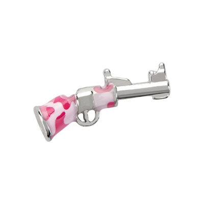 CH1690 Retired Pink Camo Pistol or Gun Charm