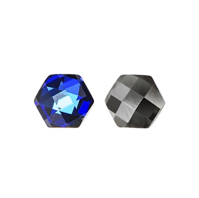 CH1812 Bermuda Blue and Silver Night Hex Swarovski Crystal