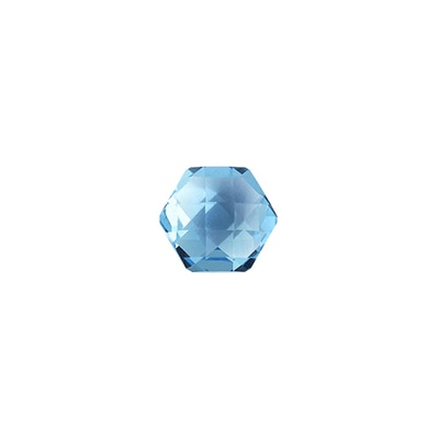 CH1813 Light Turquoise Aquamarine Hex Crystal