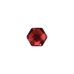 CH1823 Siam Red Hex Crystal
