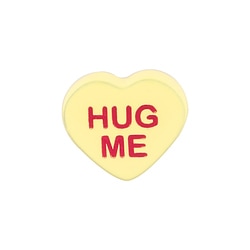 CH1937 Retired Yellow Conversation Heart Charm - HUG ME