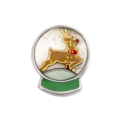 CH1960 Retired Rudolph in Snowglobe Charm, 3rd in a Series