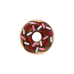 CH1968 Retired Chocolate Frosted Donut Charm with Sprinkles