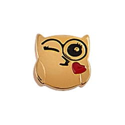 CH1969 Gold Winking, blowing a Kiss Owl