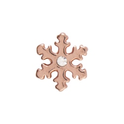 CH1970 Retired Rose Gold Flat Snowflake Charm with Crystal