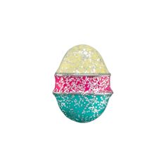 CH1974 Glitter Striped Easter Egg Charm
