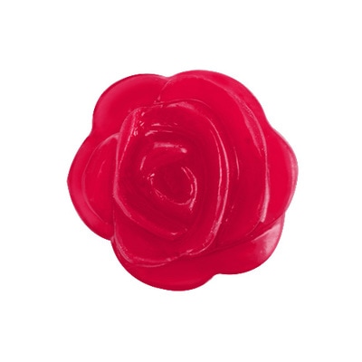 CH1988 Retired Red Resin Rose Charm, 1st Generation