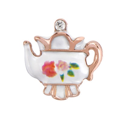 CH1992 Retired White Teapot Charm - Hard to Find