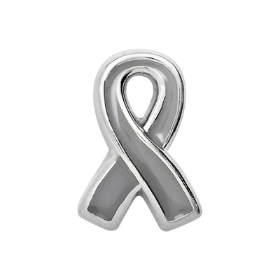 CH2010 Grey Ribbon Charm Brain Cancer