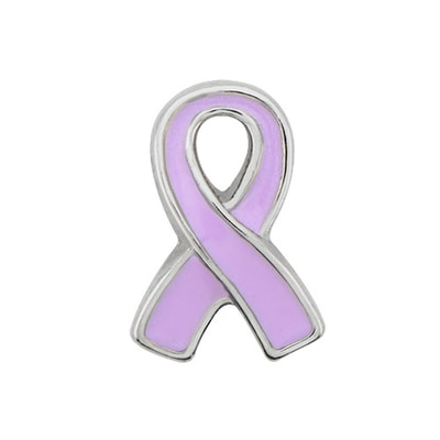 CH2024 Lavender Ribbon Charm Homelessness Awareness