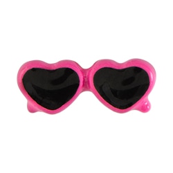 CH2508 Bright Pink Heart Sunglasses Charm