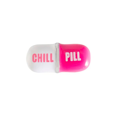 CH2612 Retired White and Pink Chill Pill Charm