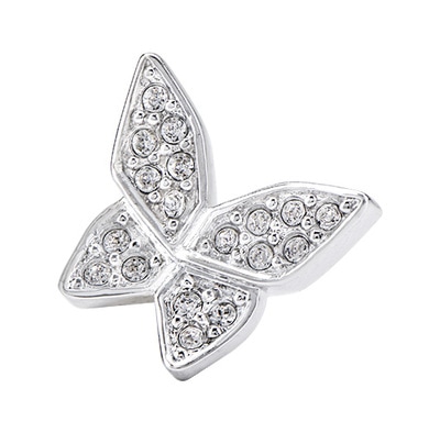 CH2901 Silver Pave Legacy Butterfly Charm