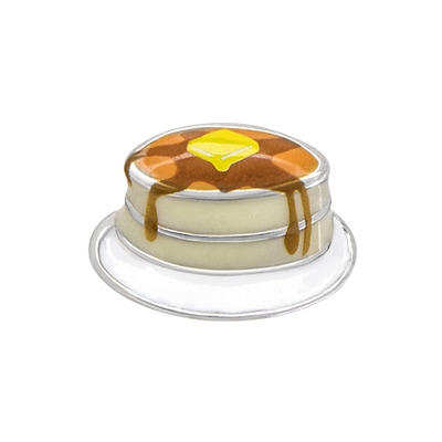 CH3134 Retired Pancakes with Butter and Syrup Charm