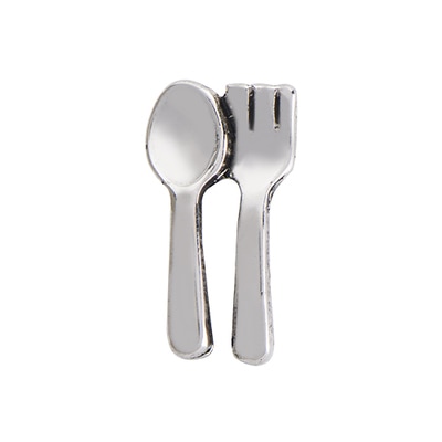 CH3135 Silver Fork and Spoon Charm