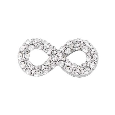 CH3155 Retired Legacy Silver Pave Infinity Charm