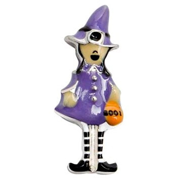 CH3173 Retired halloween kid in witch costume charm