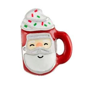 CH3193 Retired Cup of Cocoa Charm. Red Mug with Santa, and Sprinkles. 1st in a Series