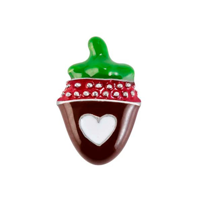 CH3203 Retired Chocolate Covered Strawberry Charm 2nd Edition with White Heart on the Front